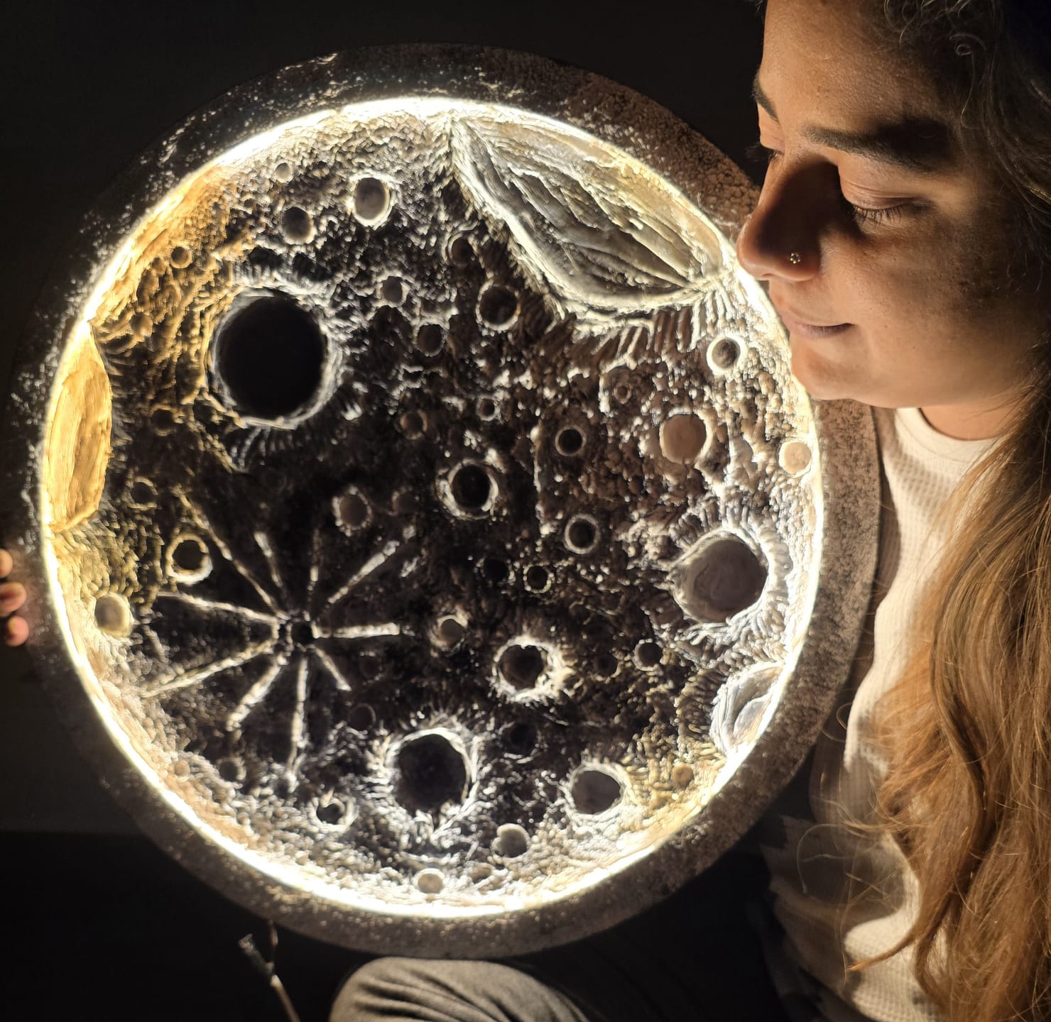 Texture Moon Painting